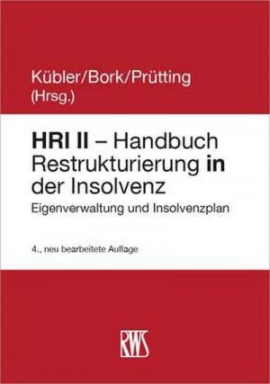 neues Buch – Florian Becker – HRI II - Handbuch Restrukturierung in der Insolvenz