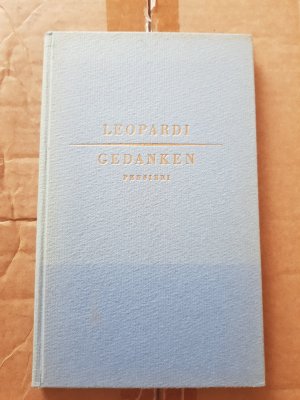 antiquarisches Buch – Giacomo Leopardi – Gedanken