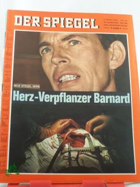 gebrauchtes Buch – Der Spiegel – 10/1968, Herz Verpflanzer Barnhard