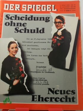 gebrauchtes Buch – Der Spiegel – 10/1970, Scheidung ohne Schuld, Neues Eherecht