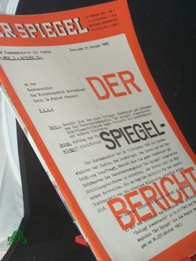 gebrauchtes Buch – DER SPIEGEL, DAS DEUTSCHE NACHRICHTENMAGAZIN – 2/1963, DER SPIEGELBERICHT