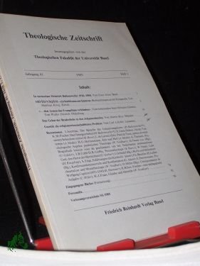 gebrauchtes Buch – Theologische Zeitschrift – 1/1985