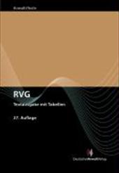 gebrauchtes Buch – RVG: Textausgabe mit Tabellen