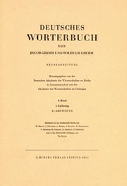 Deutsches Wörterbuch. Neubearbeitung: Band I: Lieferung 1 A-Abenteuer: BD I / LFG 1