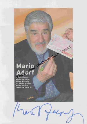 Original Autogramm Mario Adorf (*1930) Schauspieler /// Autogramm Autograph signiert signed signee