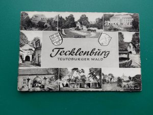 gebrauchtes Buch – Kurt Kolar – AK Tecklenburg - Teutoburger Wald - 8 Bilder : Jugendheim - Freilichtbühne - Sanatorium - Legge - Bühnenteil - Eingang Wasserburg - am Markt - Blick auf die Stadt