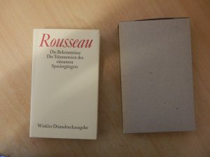 gebrauchtes Buch – Rousseau, Jean J – Die Bekenntnisse (= Winkler Dünndruckausgabe)