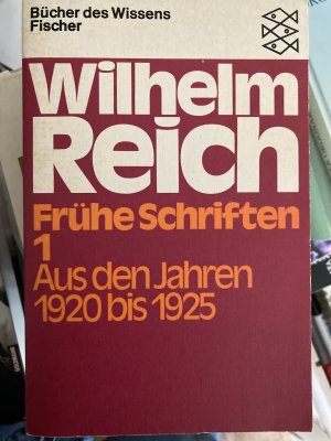 gebrauchtes Buch – Wilhelm Reich – 1., Aus den Jahren 1920 bis 1925