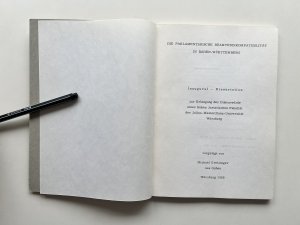 antiquarisches Buch – Michael Gretzinger – Die parlamentarische Beamteninkompatibilität in Baden-Württemberg. Dissertation.