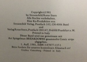 gebrauchtes Buch – Art Spiegelman – Breakdowns