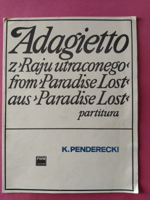 Adagietto. aus "Paradie Lost" - Partitura