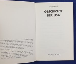 gebrauchtes Buch – Horst Dippel – Geschichte der USA