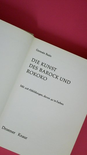 antiquarisches Buch – Germain Bazin – DIE KUNST DES BAROCK UND ROKOKO.