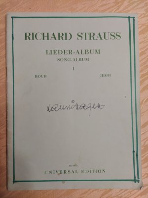 antiquarisches Buch – Richard Strauss – Lieder-Album. Heft I  Lieder für hohe Stimme mit Klavierbegleitung (UE 5463a)