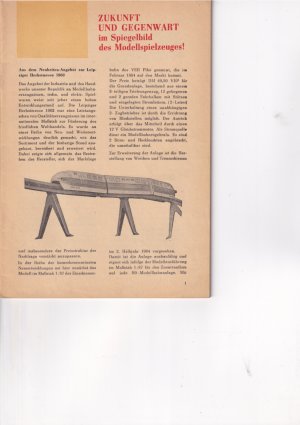 zukunft und gegenwart im Spiegelbild des Modellspielzeuges Modelleisenbahn Messekatalog 1963