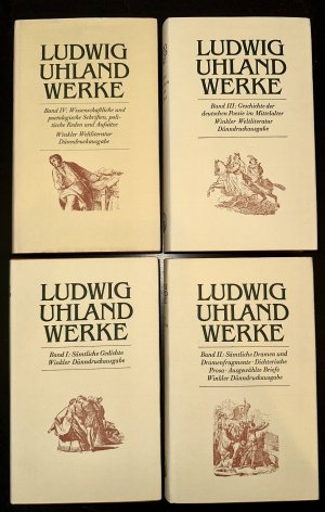 Sämtliche Werke in vier Bänden, komplett: Gedichte, Geschichte der Poesie, Dramen, Wissenschaftliche Schriften