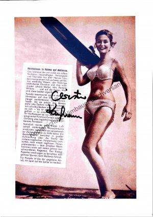 Original Autogramm Christine Kaufmann (1945-2017) /// Autograph signiert signed signee