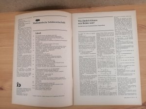 gebrauchtes Buch – Alpha. Mathematische Schülerzeitschrift 21. Jahrgang 1987 Heft 3 Der Vierquadrate-Satz u.a.