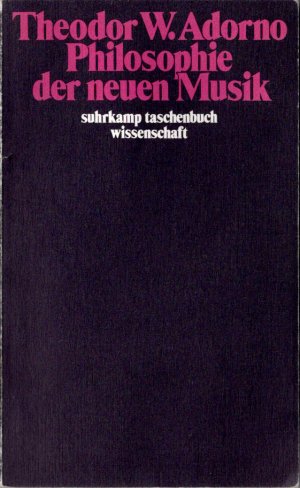 gebrauchtes Buch – Adorno, Theodor W – Philosophie der neuen Musik