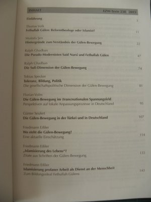 gebrauchtes Buch – EZW-Texte 238, Die Gülen-Bewegung (Hizmet)