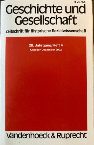 Geschichte und Gesellschaft (Konvolut der Zeitschrift 1992-2002)