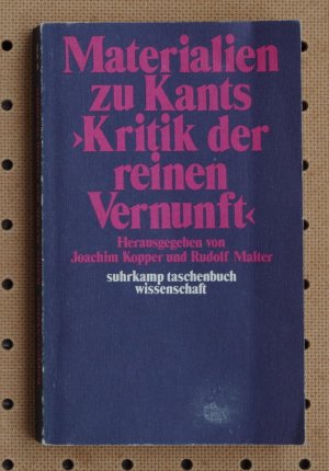 gebrauchtes Buch – Joachim Kopper – Materialien zu Kants "Kritik der reinen Vernunft"