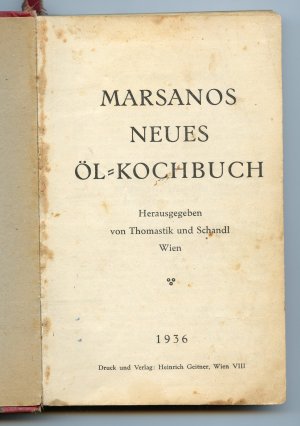 Marsanos neues Öl- Kochbuch