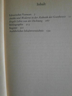 gebrauchtes Buch – Peter Szondi – Poetik und Geschichtsphilosophie I Studienausgabe der Vorlesungen Band 2