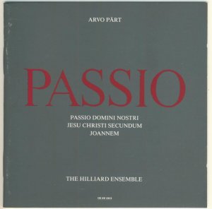 gebrauchter Tonträger – Pärt, Arvo / The Hilliard Ensemble  – Passio Domini Nostri (Johannes-Passion). Hilliard Ensemble / ECM