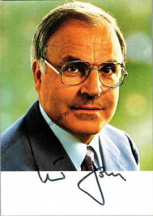 Autogramm Helmut Kohl Bundeskanzler /// Autogramm Autograph signiert signed signee