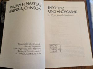 antiquarisches Buch – William H. Masters – Impotenz und Anorgasmie - zur Therapie funktioneller Sexualstörungen