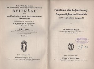 Probleme der Aufrechnung --- Gegenseitigkeit und Liquidität rechtsvergleichend dargestellt