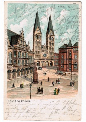 antiquarisches Buch – Ansichtskarte Nr – Lithographie Bremen, Ansichtskarte.