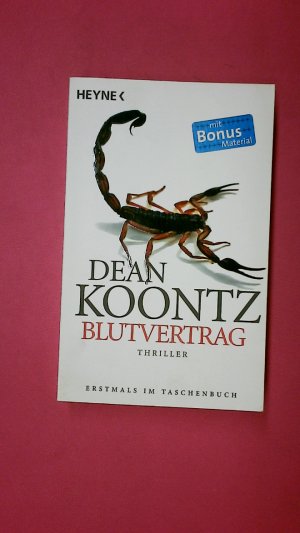 gebrauchtes Buch – Koontz, Dean R – BLUTVERTRAG. Roman