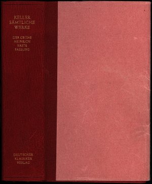 Der grüne Heinrich. Erste Fassung., Herausgegeben von Thomas Böning und Gerhard Kaiser.