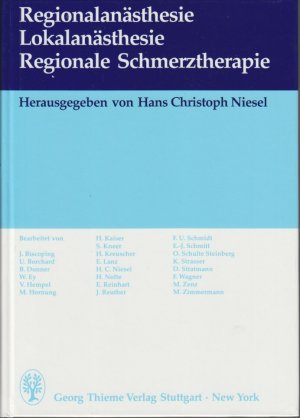 Regionalanästhesie, Lokalanästhesie, Regionale Schmerztherapie