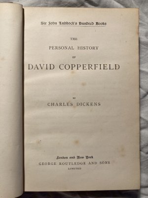 THE PERSONAL HISTORY OF DAVID COPPERFIELD um 1890