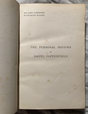 antiquarisches Buch – Charles Dickens – THE PERSONAL HISTORY OF DAVID COPPERFIELD um 1890