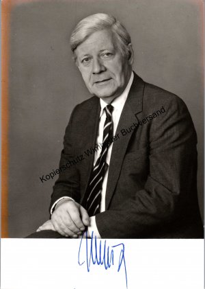 Original Autogramm Helmut Schmidt Bundeskanzler /// Autogramm Autograph signiert signed signee