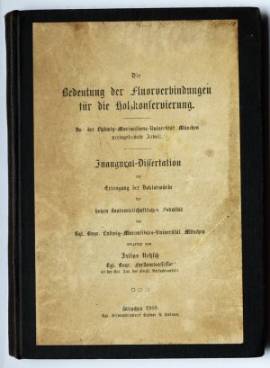 Die Bedeutung der Fluorverbindungen für die Holzkonservierung