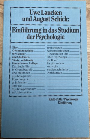 Einführung in das Studium der Psychologie: Eine Orientierungshilfe für Schüler und Studenten