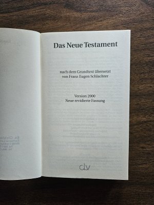 gebrauchtes Buch – Das Neue Testament  (Schlachter Version)