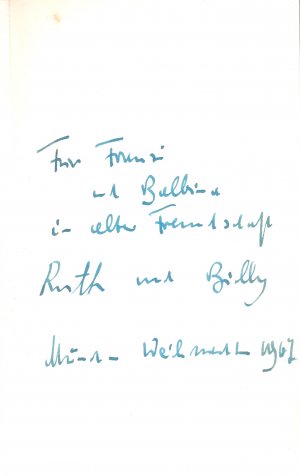 Peter Bamm (= Curt Emmrich, 1897-1975) Arzt, Offizier und Schriftsteller: Eigenh. Widmung (5 Zeilen) auf Vorsatz und eigenh. Signatur auf dem Titelblatt […]