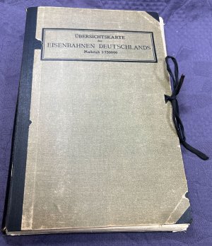 ORIGINAL: ATLAS DR-G 1926 - Übersichtskarte der Eisenbahnen Deutschlands (Mappe mit 6 Blatt auf Leinen gefaltet)