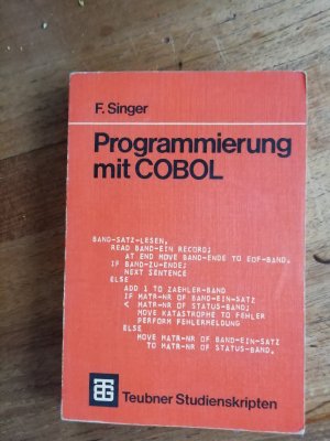 gebrauchtes Buch – Friedemann Singer – Programmierung mit COBOL. Teubner