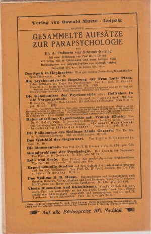 antiquarisches Buch – Verschiedene – Zeitschrift für Parapsychologie Juli 1932