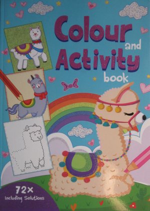 Color and Activity Book Lamas, Malen, Raten, mit Auflösung, unbenutzt!