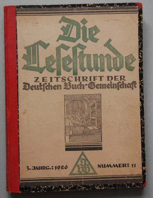 antiquarisches Buch – Die Lesestunde gebundner Jahrgang 1926 Heft 1 - 24 kompletter Jahrgang