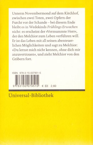 gebrauchtes Buch – Frank Wedekind – Frühlings Erwachen - Eine Kindertragödie