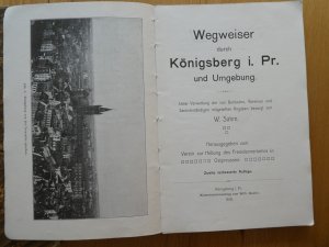 antiquarisches Buch – W. Sahm – Wegweiser durch Königsberg i. Pr. Und Umgebung